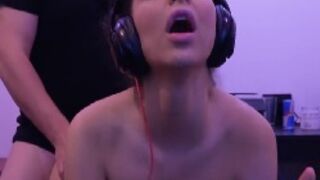 Fucks And Sucks My Girlfriend while Gaming