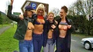 Daring Flashing on the Roadtrip before an Orgy