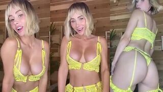 Sara Jean Underwood Sexy Yellow Lingerie Video Leaked